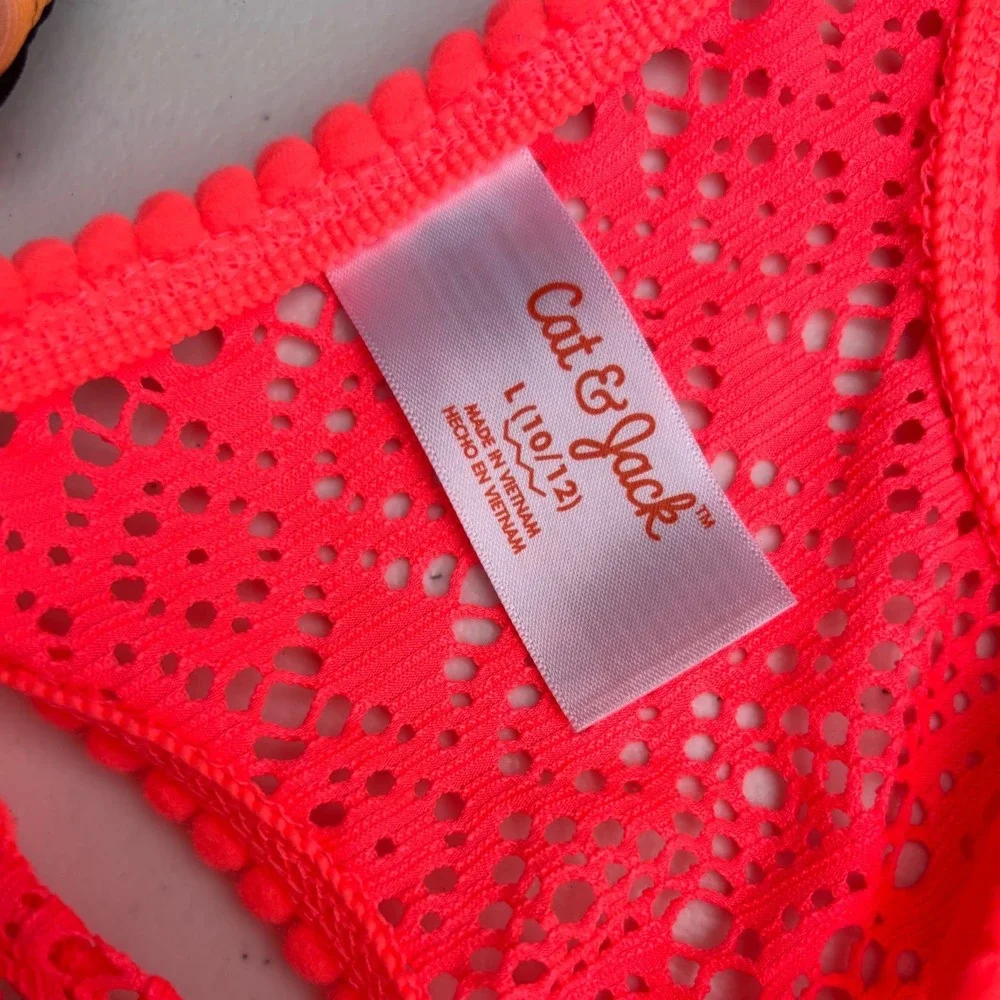 One-Piece Swimsuit‎ Cover-Up Girls 10/12 Pink Rainbow NWT